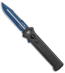 Paragon PARA-XD Bowie OTF Automatic Knife Black (3.6" Dark Blue Line)