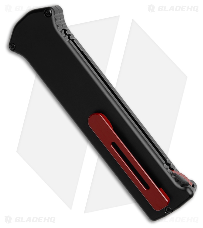 Paragon Para X  Auto OTF Knife Black Alum (3.75" Red Serr) PARAXSPBCRBSE
