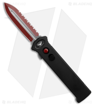 Paragon Para X  Auto OTF Knife Black Alum (3.75" Red Serr) PARAXSPBCRBSE