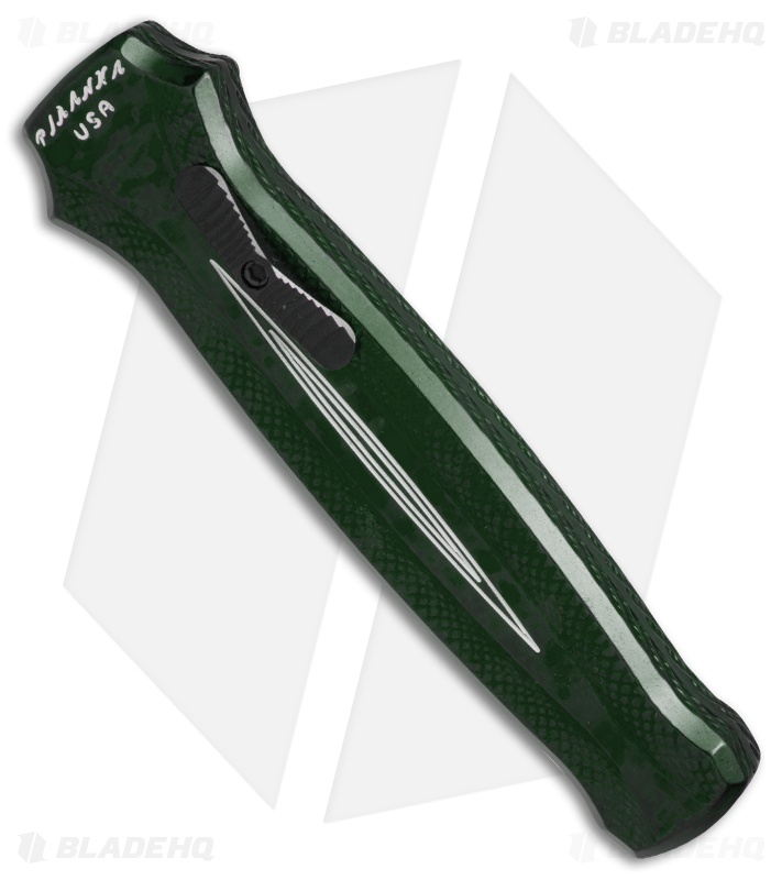 Piranha Rated-X D/A Dagger OTF Automatic Knife Green (3.5" Black)