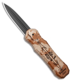 Piranha Excalibur D/A OTF Automatic Knife Desert Camo Al (3.2" Black Plain)