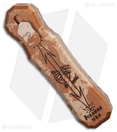 Piranha Excalibur D/A OTF Automatic Knife Desert Camo Al (3.2" Black Plain)