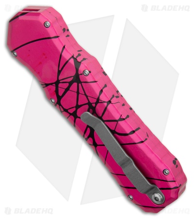 Piranha Excalibur D/A OTF Automatic Knife Pink Aluminum (3.2" SW Serrated)