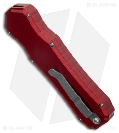 Piranha Excalibur D/A OTF Automatic Knife Red Aluminum (3.2" SW Serrated)
