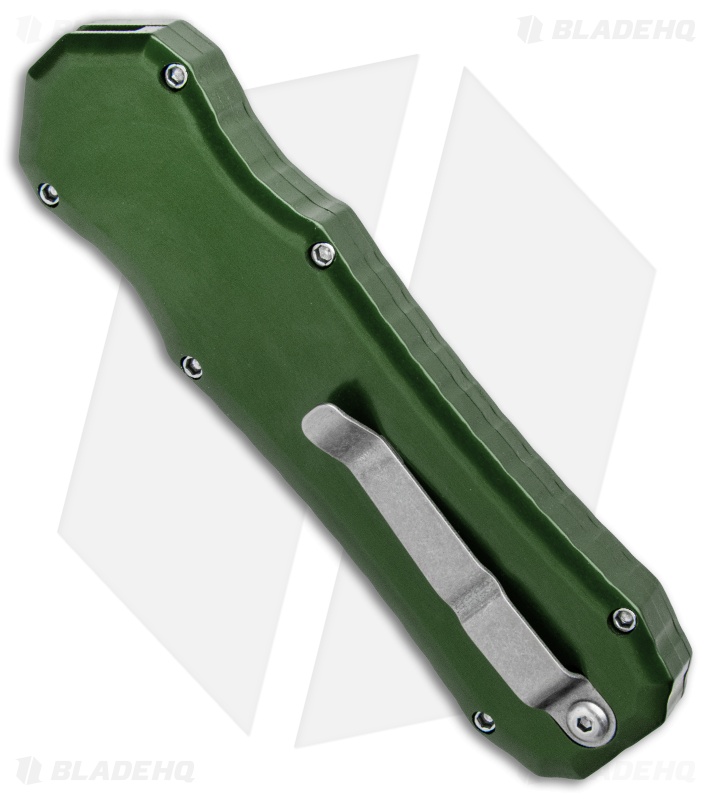 Piranha Excalibur OTF Knife Green Double Action Automatic (3.2" Stonewash)