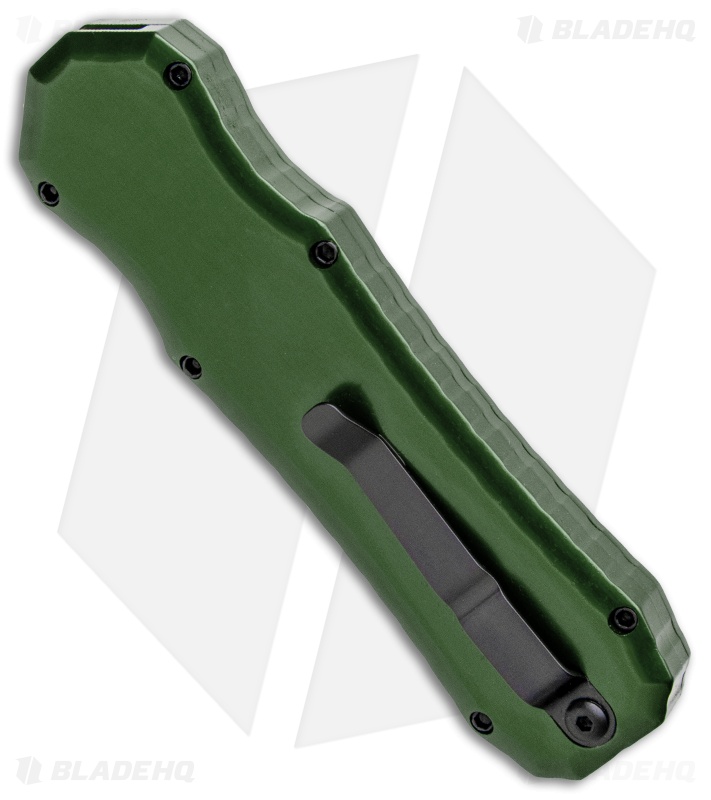 Piranha Green Excalibur OTF Knife Double Action Automatic (3.2" Black Serr)