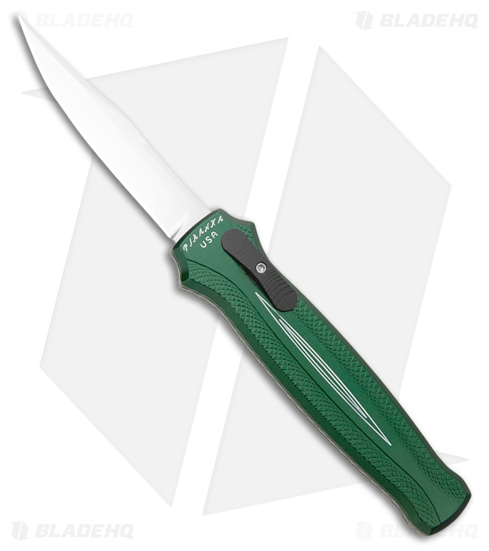 Piranha Rated-R D/A OTF Automatic Knife Green (3.5" Mirror)