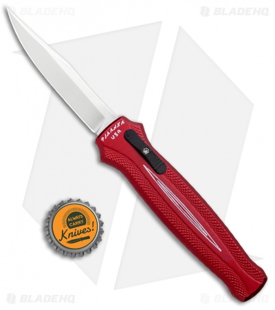 Piranha Rated-R D/A OTF Automatic Knife Red (3.5" Mirror)