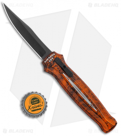 Piranha Rated-R D/A OTF Automatic Knife Tactical Orange (3.5" Black)
