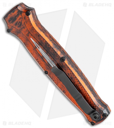 Piranha Rated-R D/A OTF Automatic Knife Tactical Orange (3.5" Black)