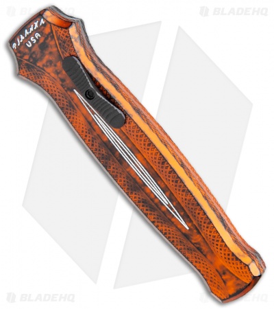Piranha Rated-R D/A OTF Automatic Knife Tactical Orange (3.5" Black)