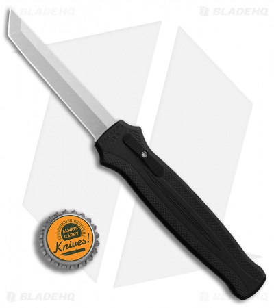 Piranha Rated-R Tanto D/A OTF Automatic Knife Black (3.5" Stonewash)