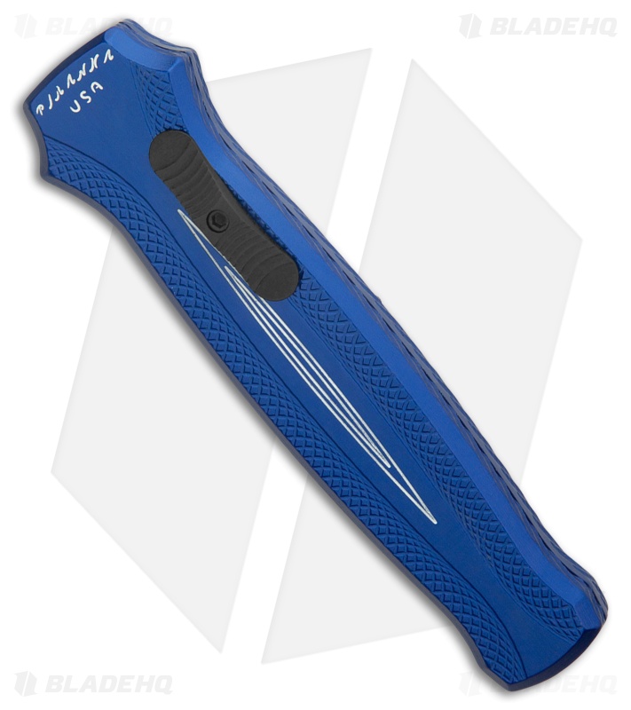 Piranha Rated-X D/A Dagger OTF Automatic Knife Blue (3.5" Black)