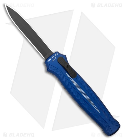 Piranha Rated-X D/A Dagger OTF Automatic Knife Blue (3.5" Black)
