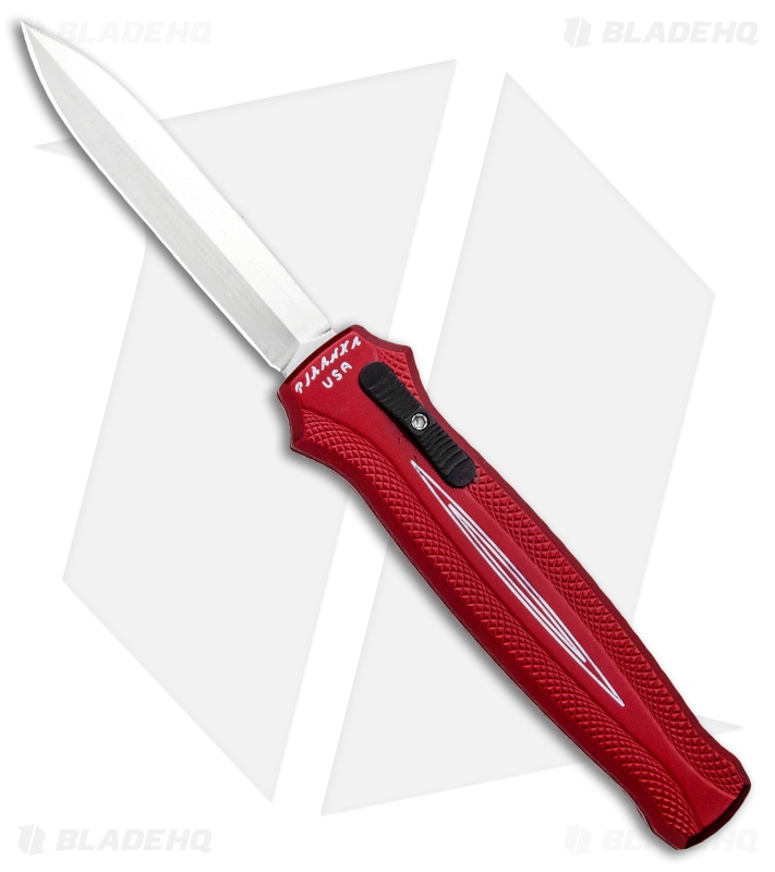 Piranha Rated-X D/A Dagger OTF Automatic Knife Red (3.5" Mirror)
