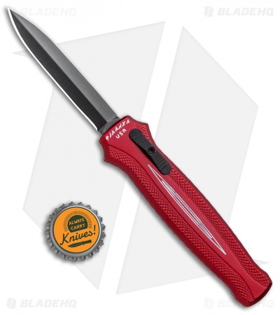 Piranha Rated-X D/A Dagger OTF Automatic Knife Red (3.5" Black)
