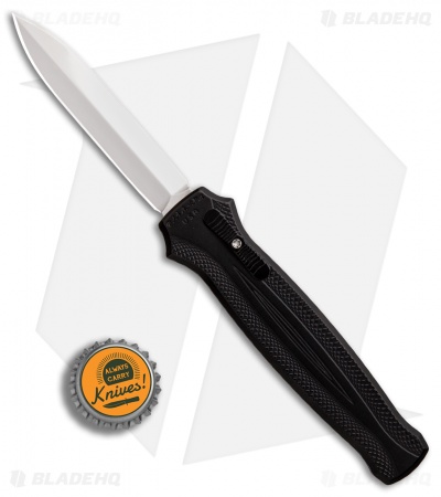 Piranha Rated-X D/A Dagger OTF Automatic Knife Black (3.5" Mirror)