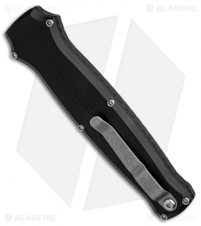 Piranha Rated-X D/A Dagger OTF Automatic Knife Black (3.5" Mirror)