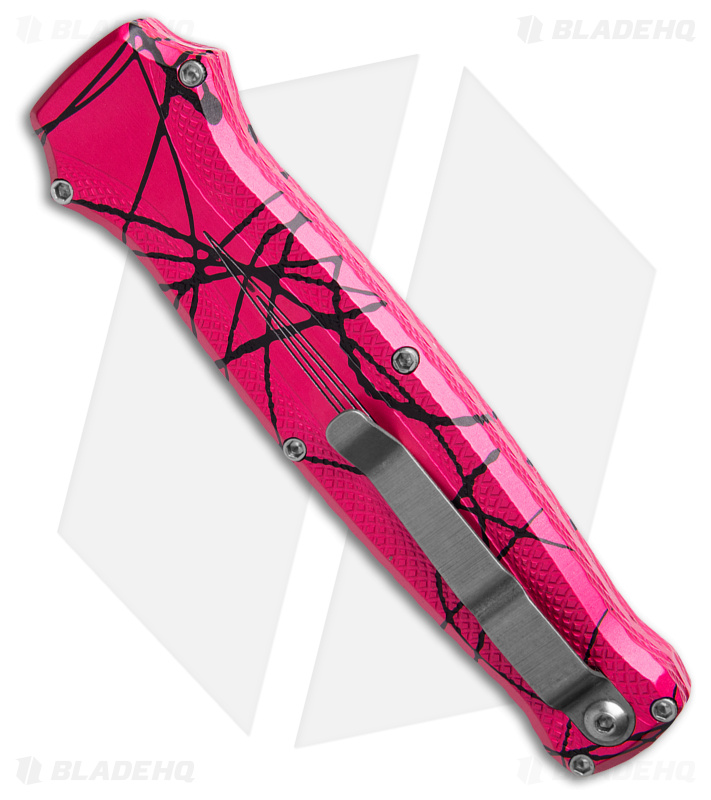 Piranha Rated-X  D/A Dagger OTF Automatic Knife Pink Alum (3.5 Mirror) P-20PK 