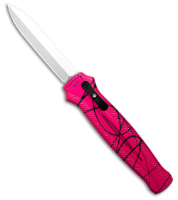 Piranha Rated-X  D/A Dagger OTF Automatic Knife Pink Alum (3.5 Mirror) P-20PK 