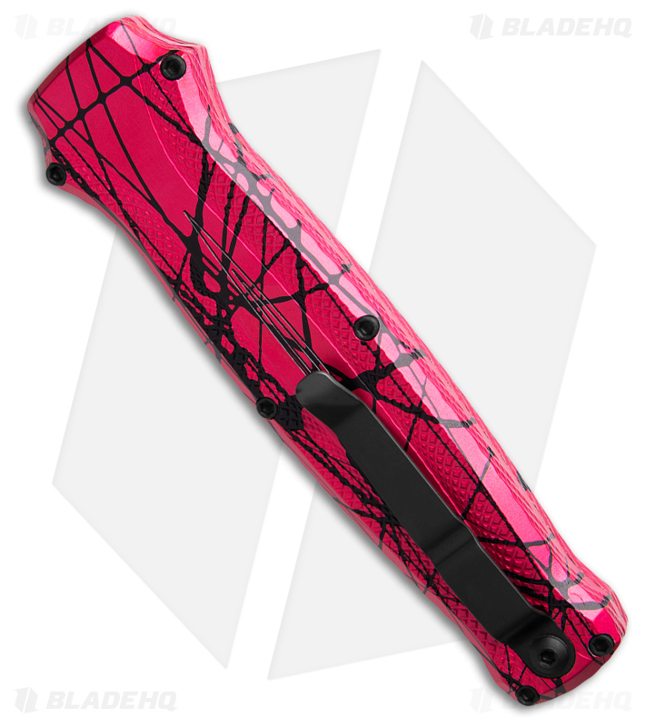 Piranha Rated-X  D/A Dagger OTF Automatic Knife Pink Alum (3.5 Black) P-20PKT