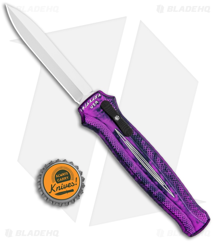 Piranha Rated-X D/A Dagger OTF Automatic Knife Plum (3.5" Satin)