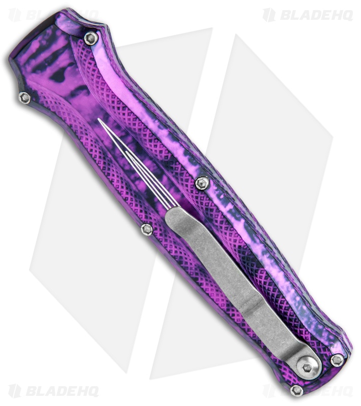 Piranha Rated-X D/A Dagger OTF Automatic Knife Plum (3.5" Satin)