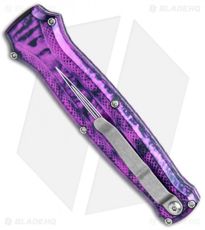 Piranha Rated-X D/A Dagger OTF Automatic Knife Plum (3.5" Satin)