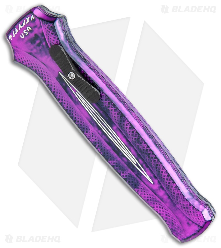 Piranha Rated-X D/A Dagger OTF Automatic Knife Plum (3.5" Satin)