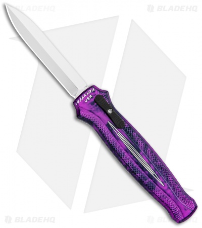 Piranha Rated-X D/A Dagger OTF Automatic Knife Plum (3.5" Satin)