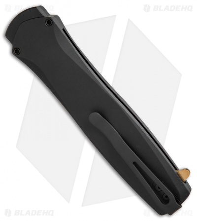 Pro-Tech Dark Angel OTF Automatic Knife Black Handle (3.7" Gold Ti )