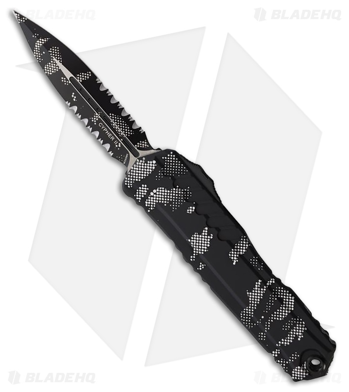 Microtech Cypher II D/E OTF Knife | Pixel Camo Al |Serr
