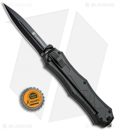 Smith & Wesson M&P OTF Assist Finger Actuator Spear Point Knife (3.2" Black)