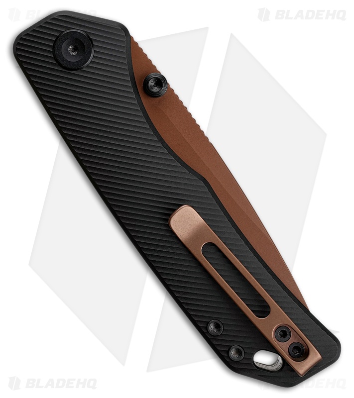 Vosteed Marten 330 Top Liner Lock Knife Black Aluminum (3.3" Copper Dune)