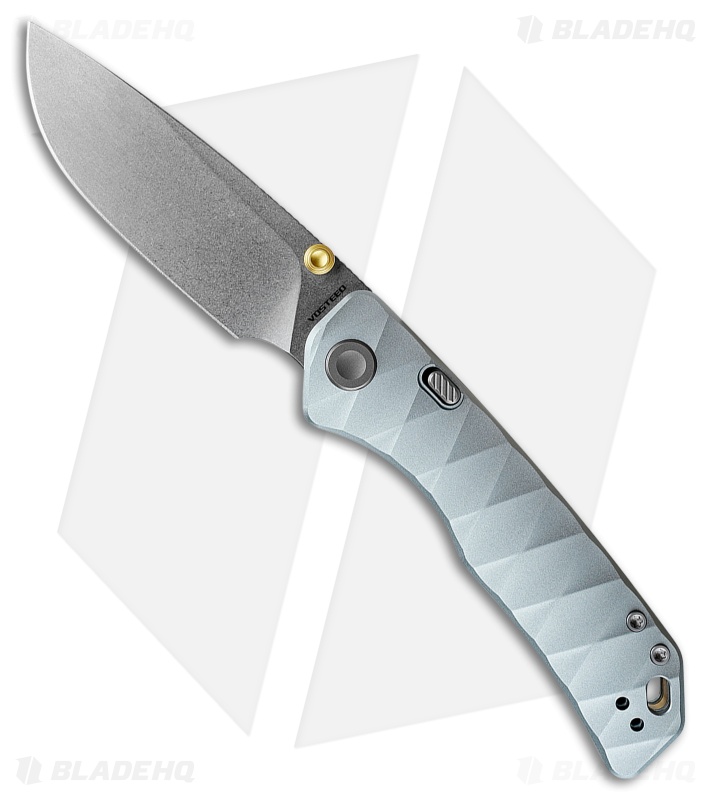 Vosteed Marten 330 Top Liner Lock Knife Light Blue Aluminum (3.3" Stonewash)