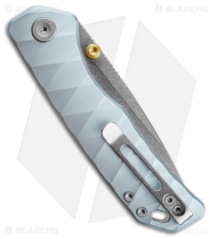 Vosteed Marten 330 Top Liner Lock Knife Light Blue Aluminum (3.3" Stonewash)