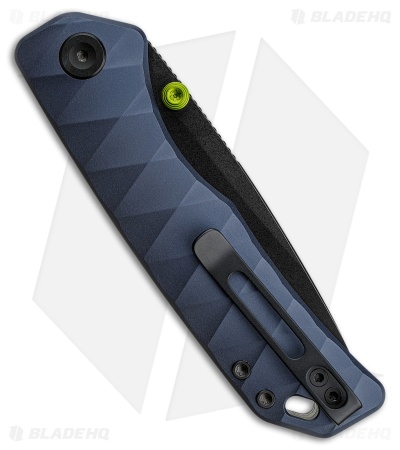 Vosteed Marten 330 Top Liner Lock Knife Dark Slate Blue Aluminum (3.3" Black SW)