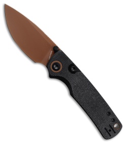 Vosteed Porcupine Top Liner Lock Knife Black Micarta (3" Copper Dune 14C28N)