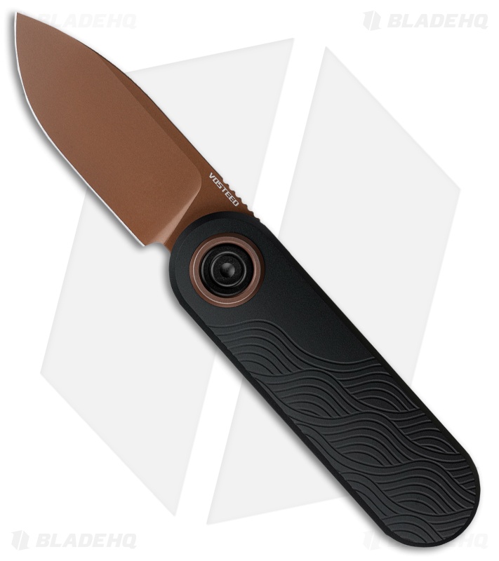 Vosteed Corgi V Vanchor Lock Knife Black Aluminum (2.4" Copper Dune 14C28N)
