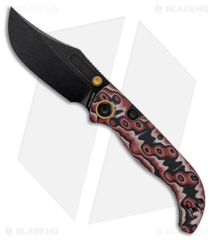 Vosteed Naga Top Liner Lock Knife Scarlet Void Micarta (3.5" Black SW S35VN)