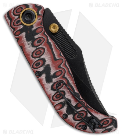 Vosteed Naga Top Liner Lock Knife Scarlet Void Micarta (3.5" Black SW S35VN)