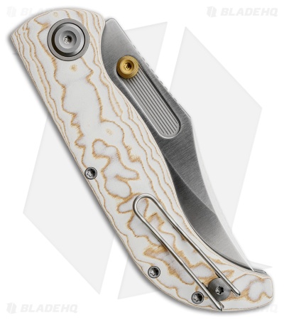Vosteed Naga Top Liner Lock Knife Ivory Drift Micarta (3.5" Satin S35VN) *DISC*