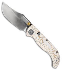 Vosteed Naga Top Liner Lock Knife Ivory Drift Micarta (3.5" Satin S35VN)