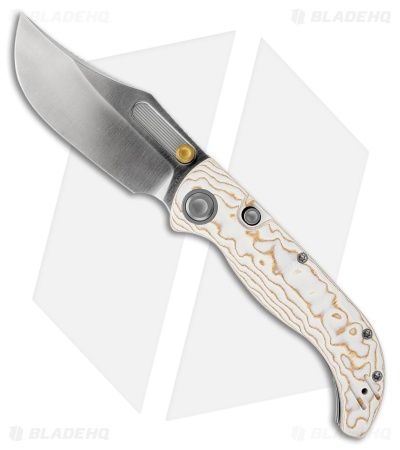 Vosteed Naga Top Liner Lock Knife Ivory Drift Micarta (3.5" Satin S35VN) *DISC*