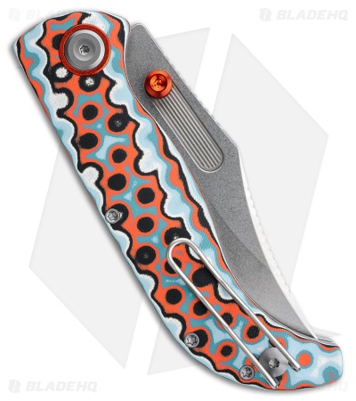 Vosteed Naga Top Liner Lock Knife Coral Orbit Bamboo Micarta (3.5" SW S35VN)