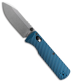 Vosteed Vombat Drop Point Crossbar Lock Knife Steel Blue Aluminum (2.9&quot; SW) | 230894