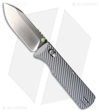 Vosteed Vombat Drop Point Crossbar Lock Knife Gray Aluminum (2.9" Satin)