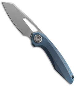 Vosteed Thunderbeast Vanchor Lock Knife Blue Titanium (3.5" Acid Wash/SW)
