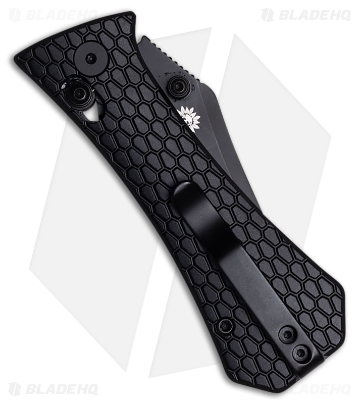 Auxiliary Manufacturing Pocket Bowie Crossbar Lock Knife Black Al (3" Black)