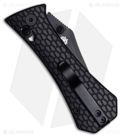 Auxiliary Manufacturing Pocket Bowie Crossbar Lock Knife Black Al (3" Black)
